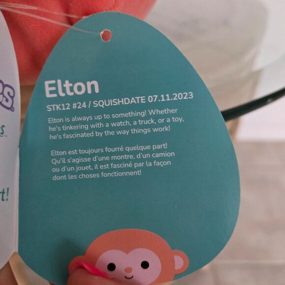 Squishmallow Stackables Elton the Monkey NWT - Picture 3 of 3